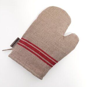Thieffry Belgian Linen Oven Mitt with Red Stripe Made in France